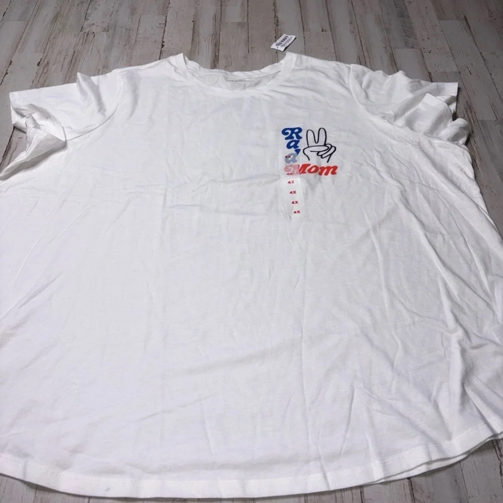 Old Navy Women’s Size 4x White Cotton (Rad Mom)- T-shirt NWT! - Picture 15 of 15
